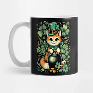 Funny cat shamrock Mug